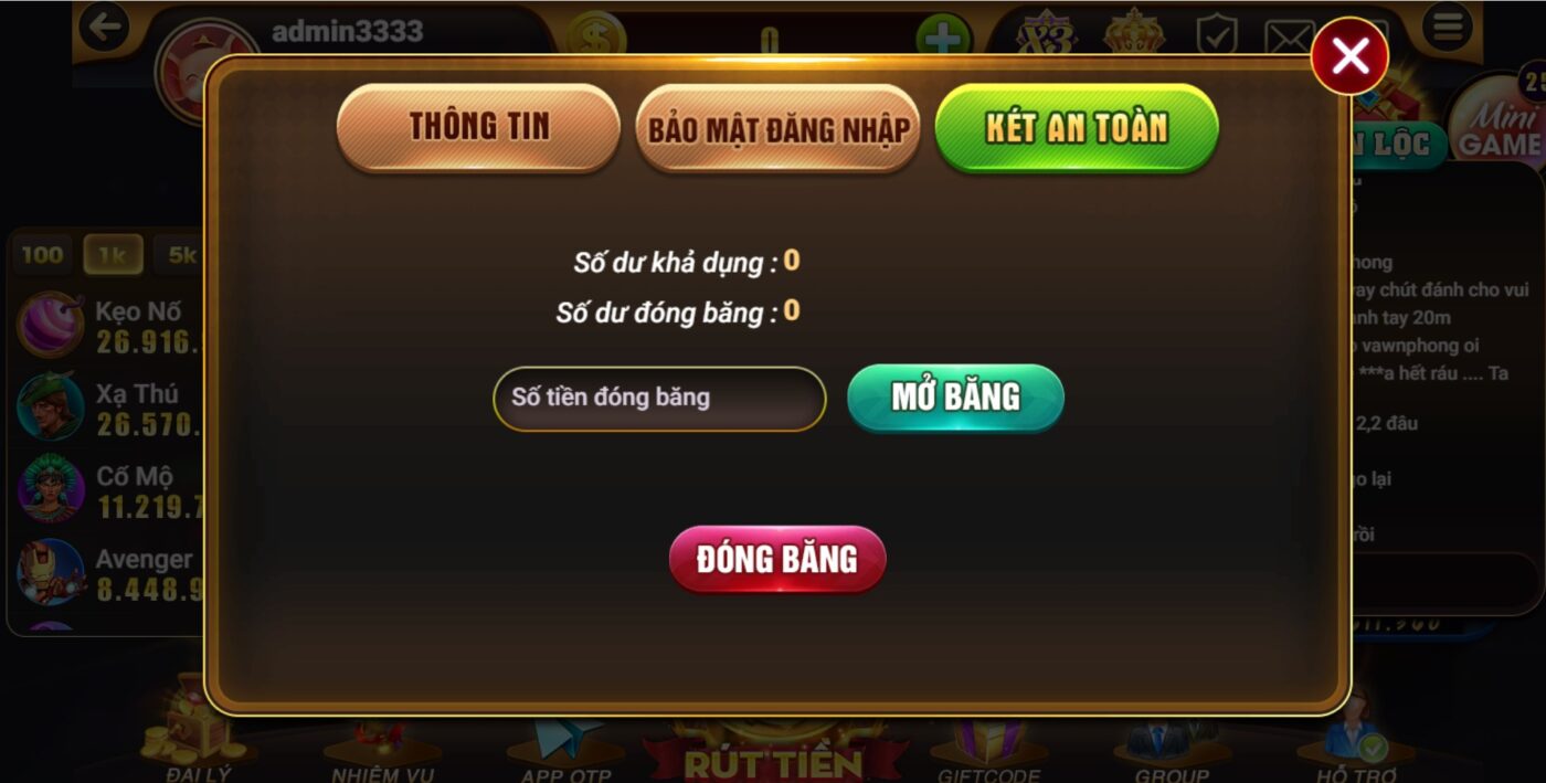 Rút tiền ngân hàng tại Hit Club