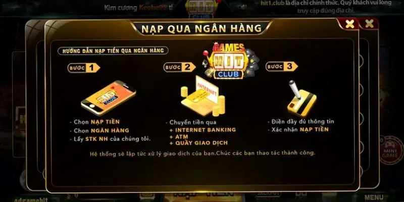 Top 3 phương thức nạp tiền HitClub phổ biến